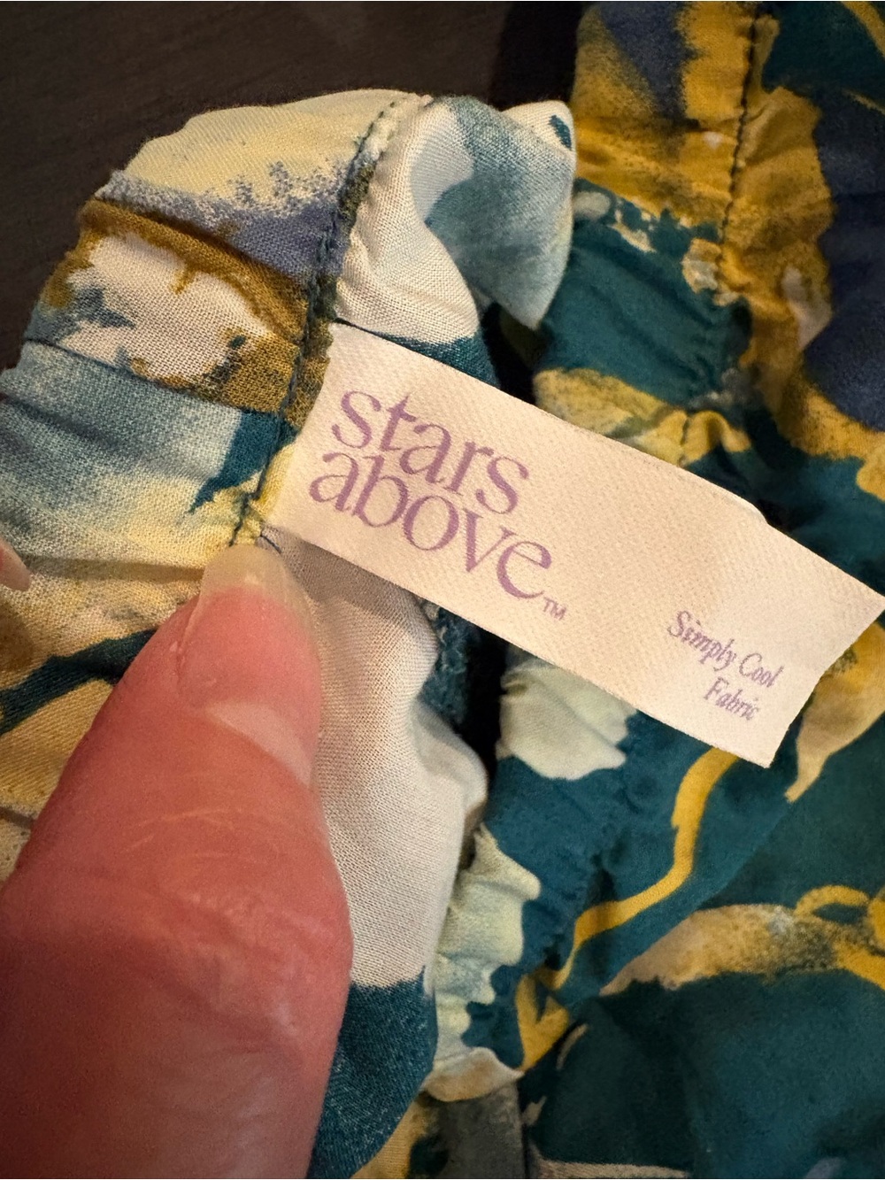 Stars Above Teal Floral Pajama Shorts - Picture 7 of 12